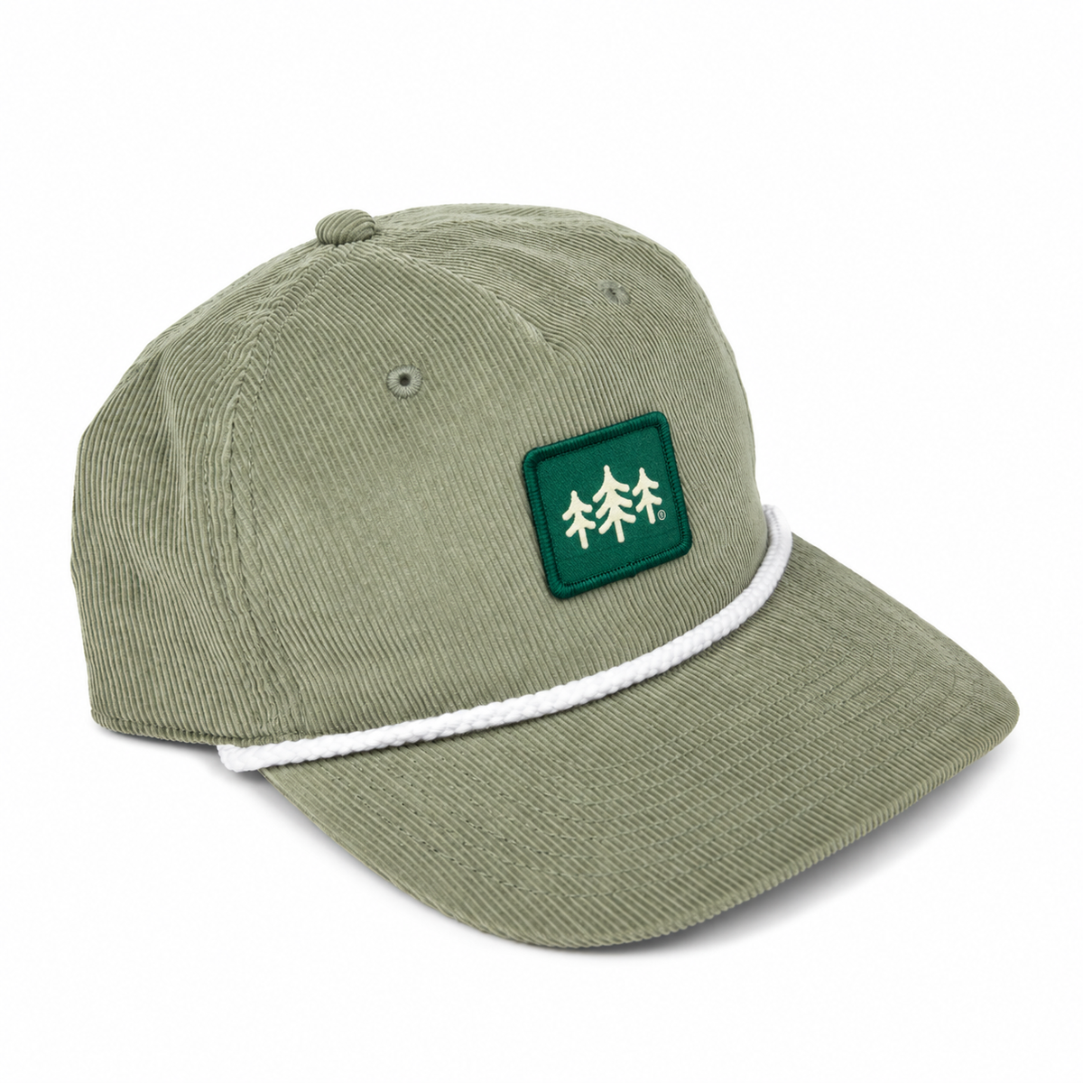TriPine Classic Corduroy Rope Hat - Eucalyptus/ White