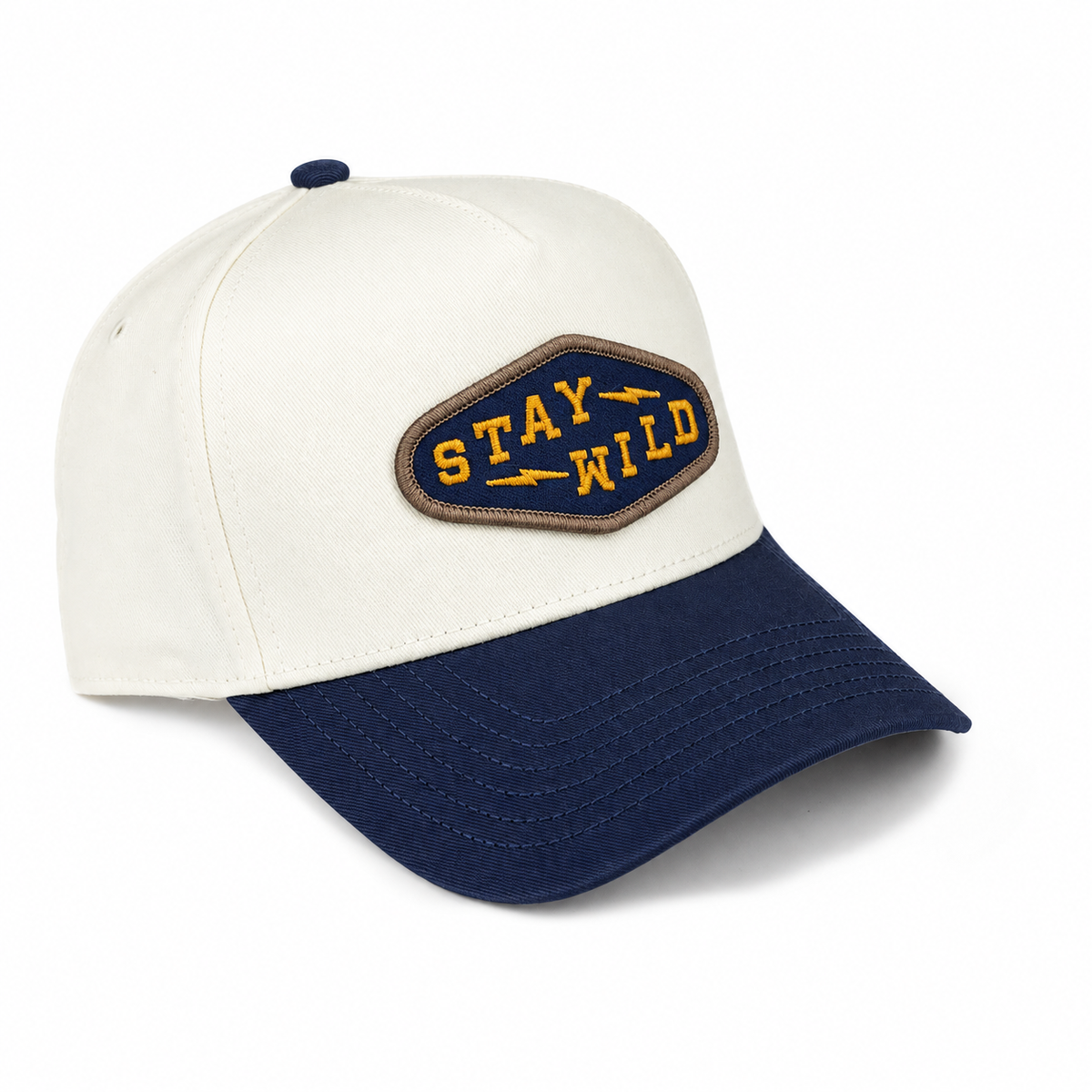 Stay Wild Diamond High-Profile Hat - Natural/ Midnight