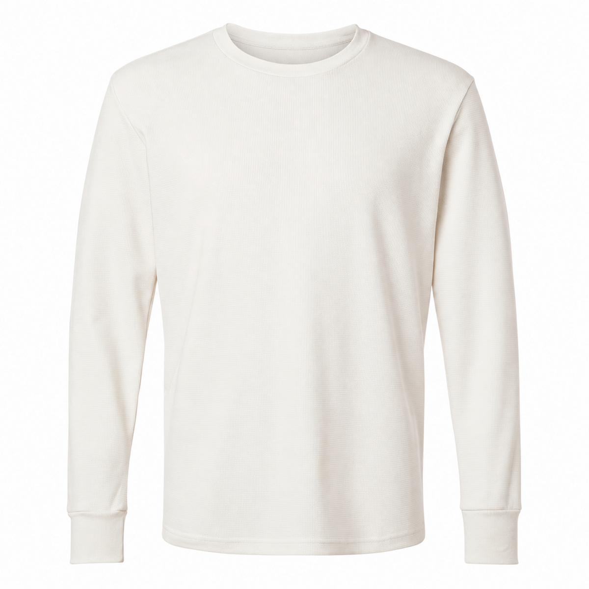 Essential Waffle-knit Thermal Long Sleeve - Bone