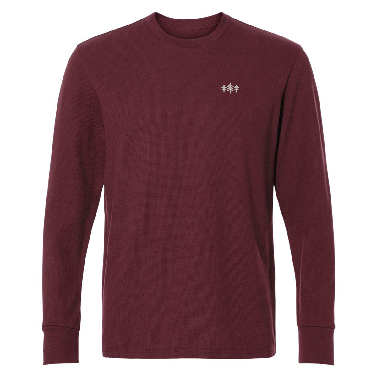 TriPine Waffle-knit Thermal Long Sleeve - Maroon
