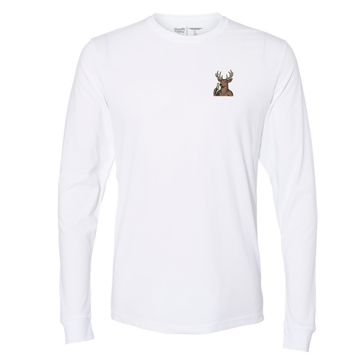 Cheersin' Deer CloudFit Long Sleeve - White