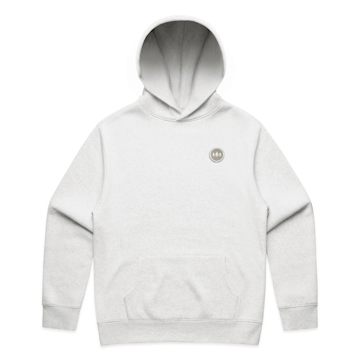 Coin Patch Heavyweight Relaxed CloudFit Hoodie - Heather Fog