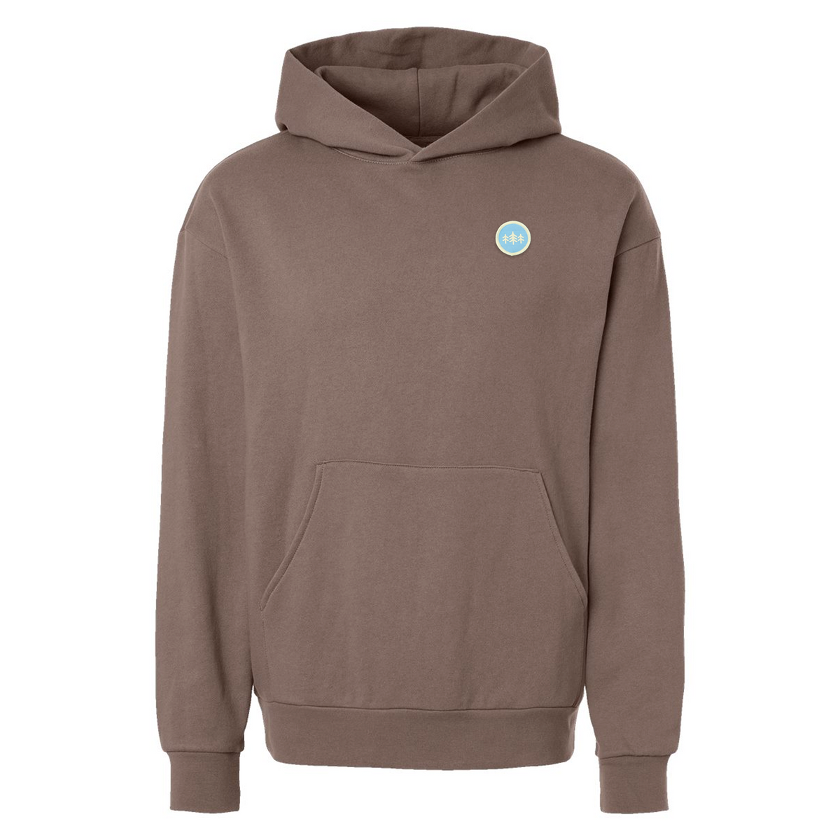 Coin Patch Midweight Relaxed CloudFit Hoodie - Light Walnut