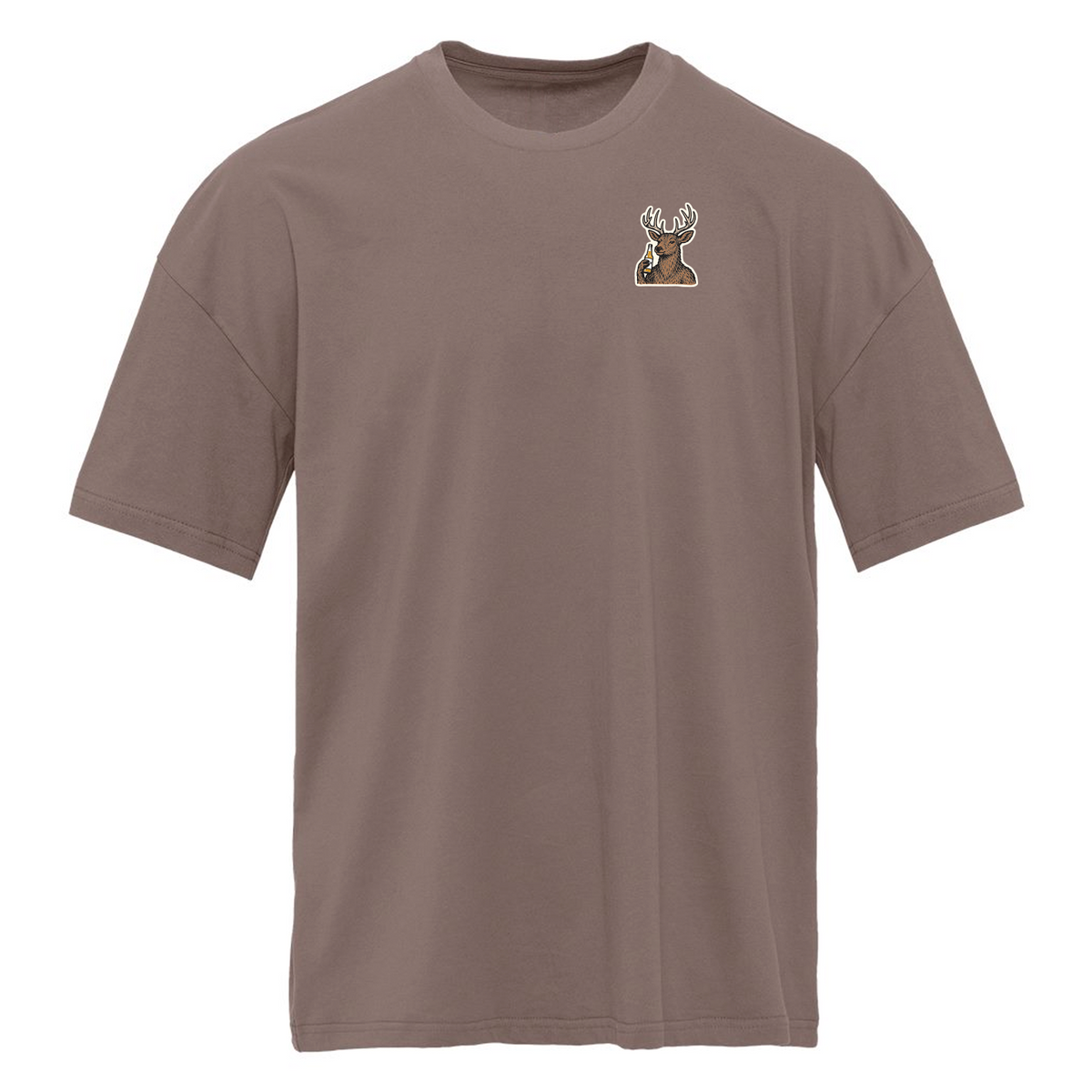 Cheersin' Deer Heavyweight Relaxed Tee - River Rock