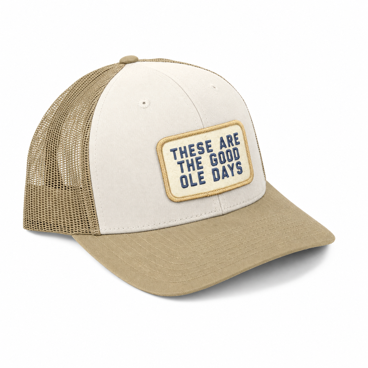 Good Ole Days Trucker Hat - Cream/ Khaki/ Khaki