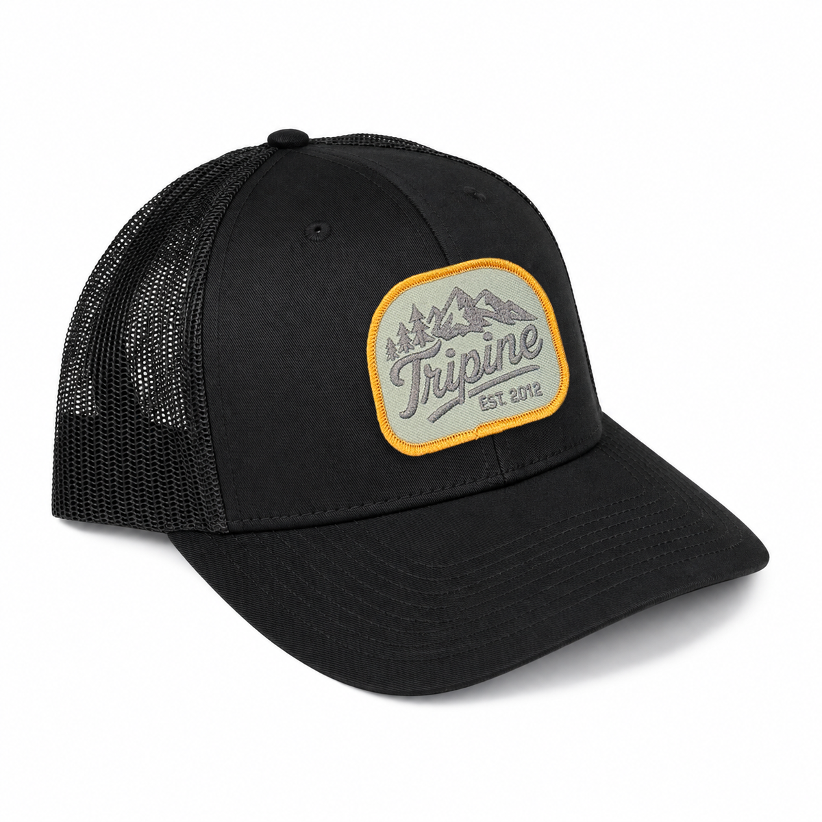 Script Trucker Hat - Black/ Black