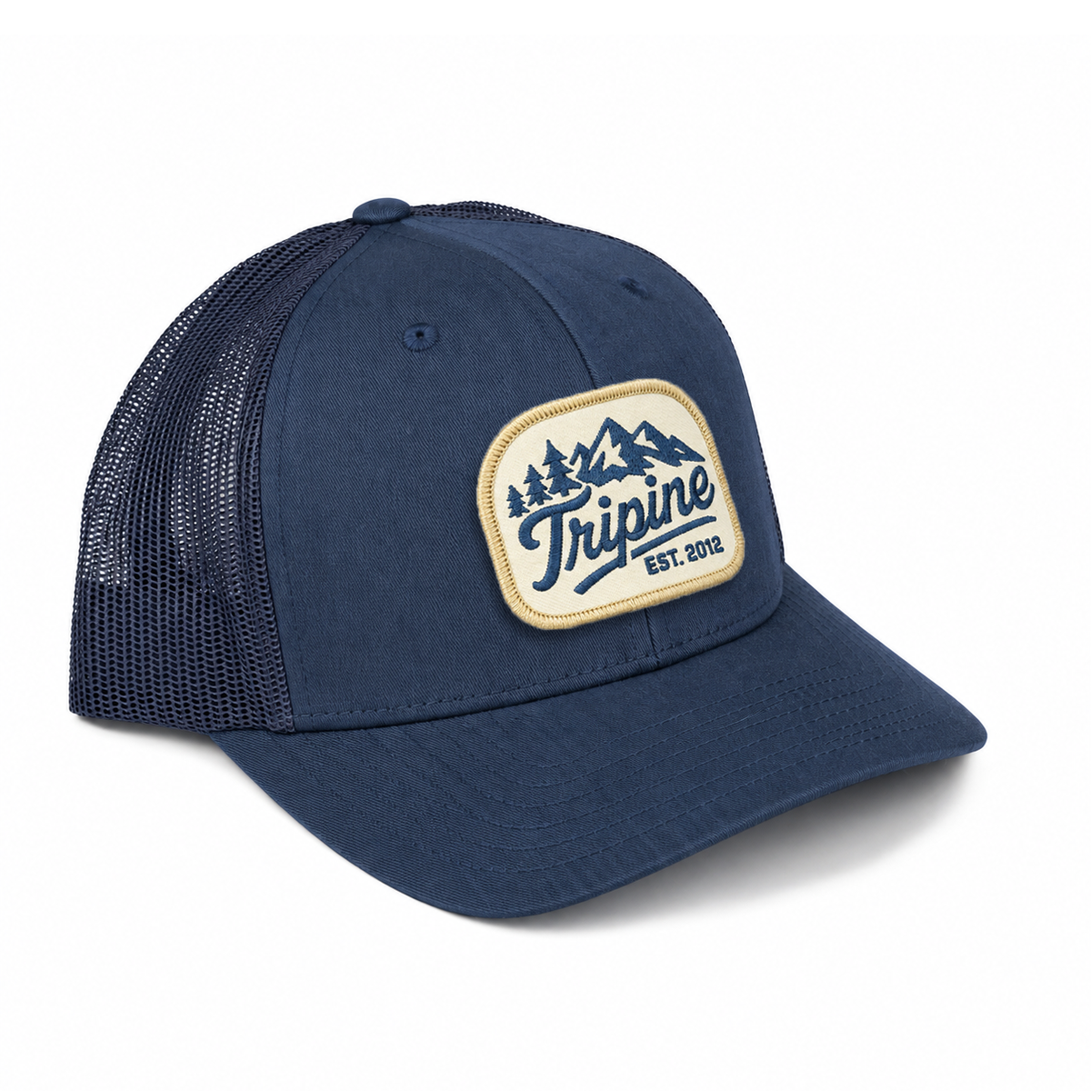 Script Trucker Hat - Navy/ Navy