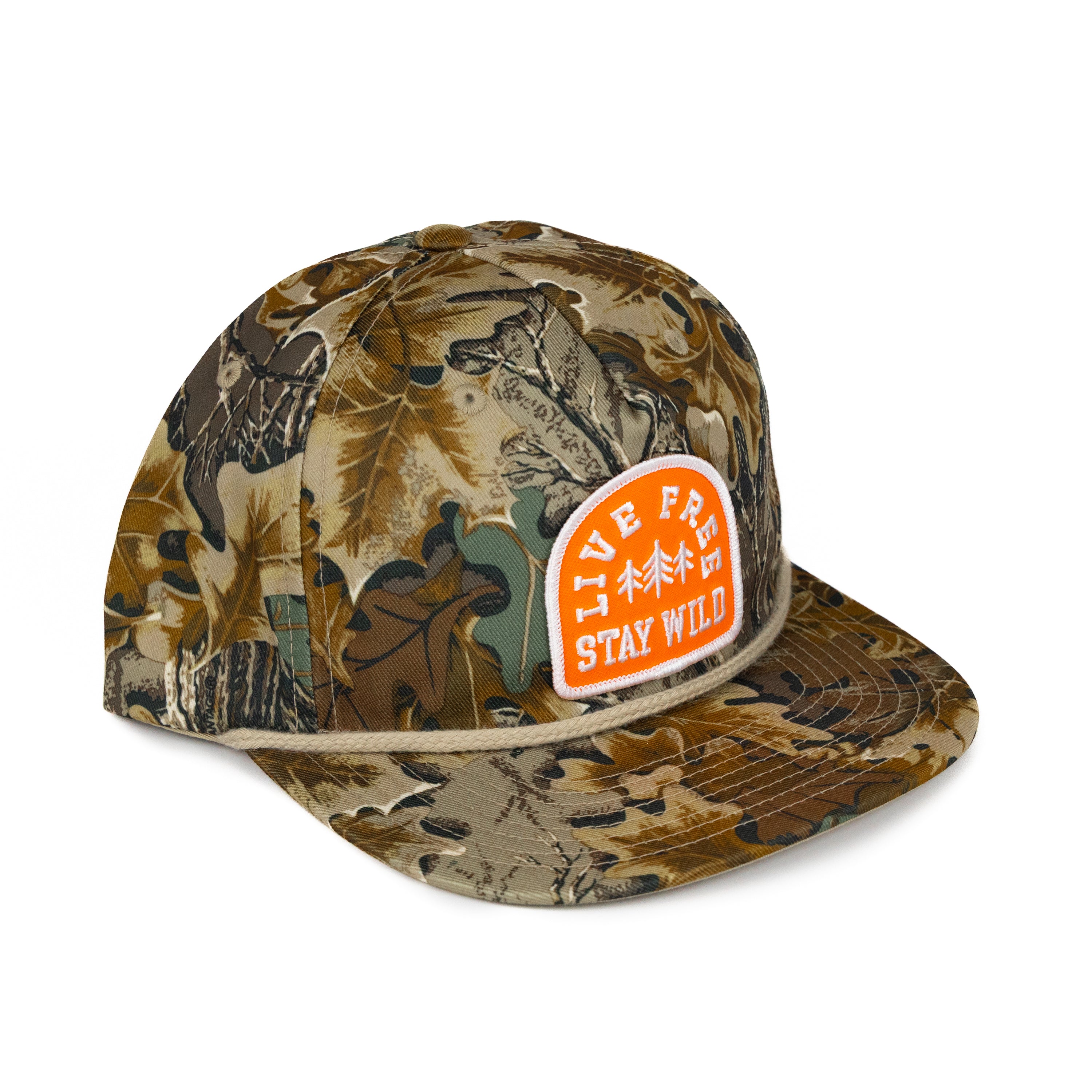 Live Free Stay Wild Rope Flatbill Hat