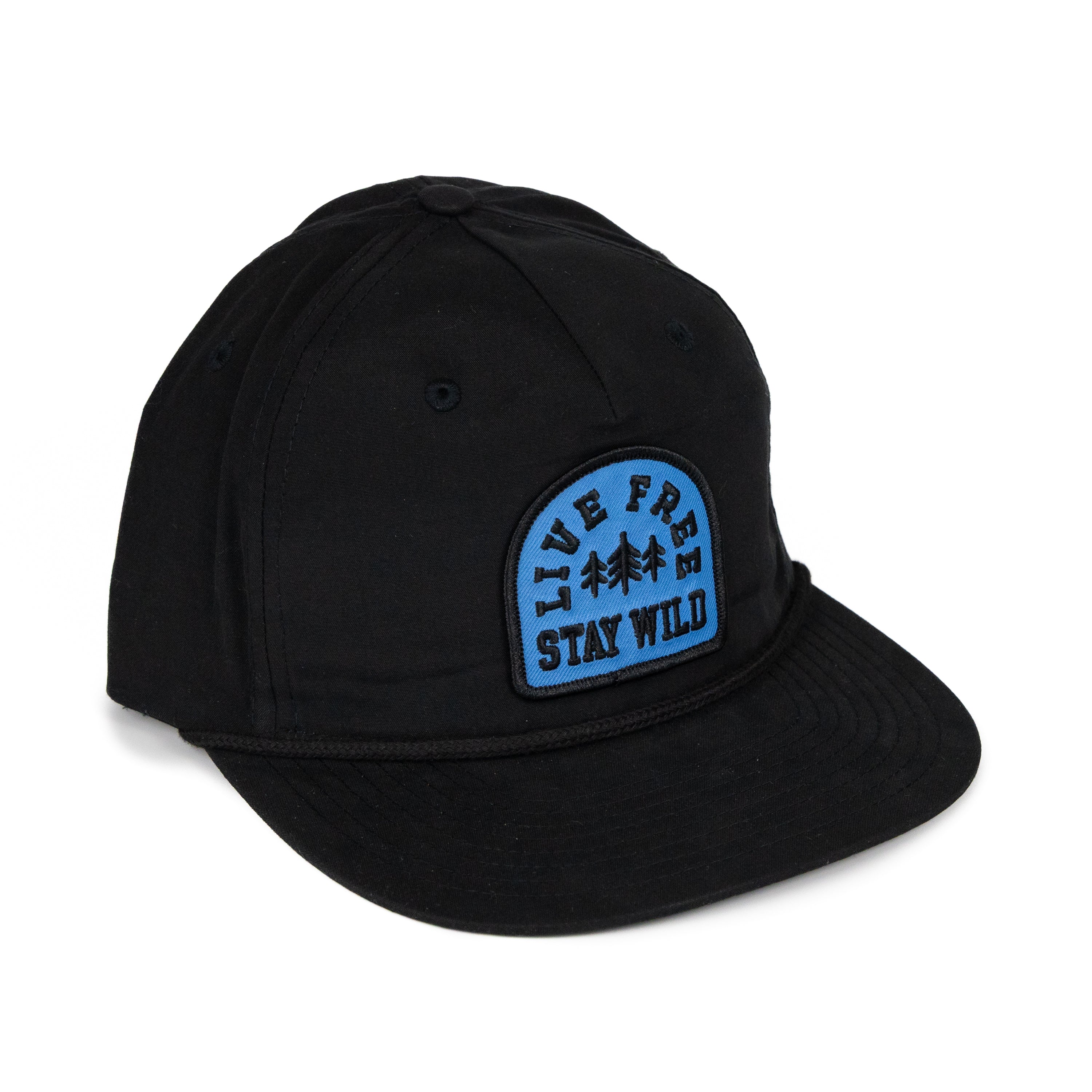 Live Free Stay Wild Rope Flatbill Hat