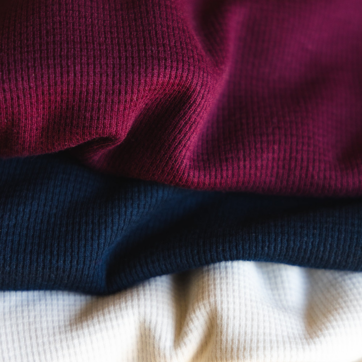 Retro Mountain Waffle-knit Thermal Long Sleeve