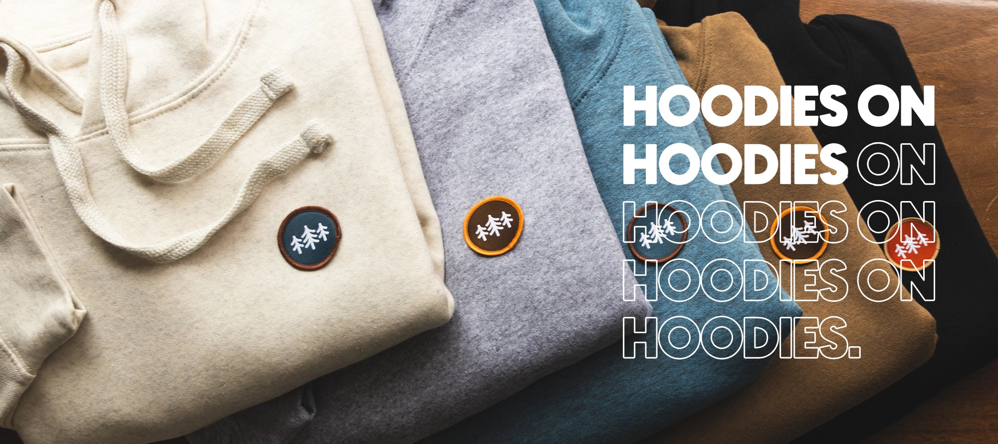 Image of different colored hoodies