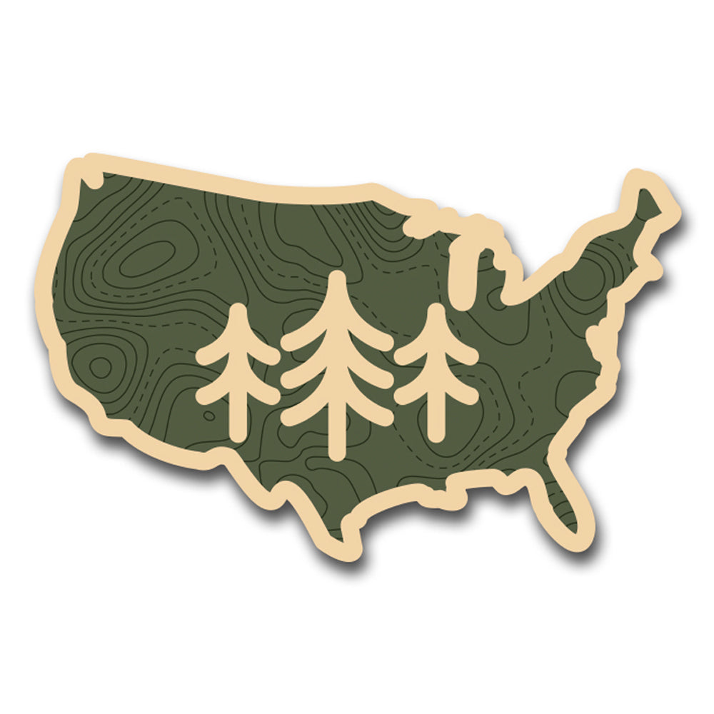 USA TriPine - Sticker