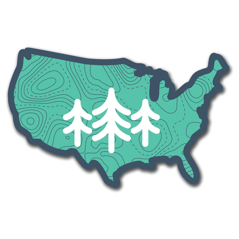 USA TriPine - Sticker