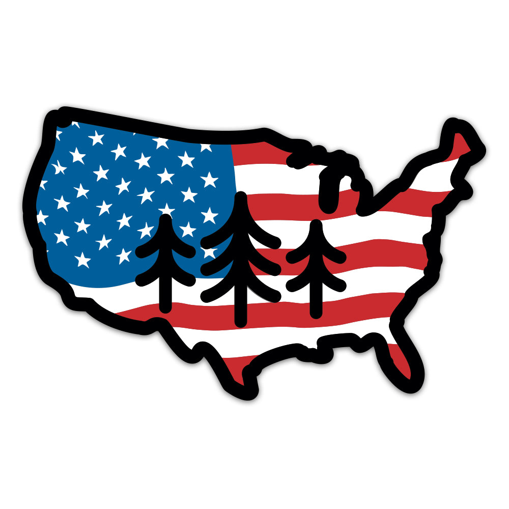 USA TriPine - Sticker