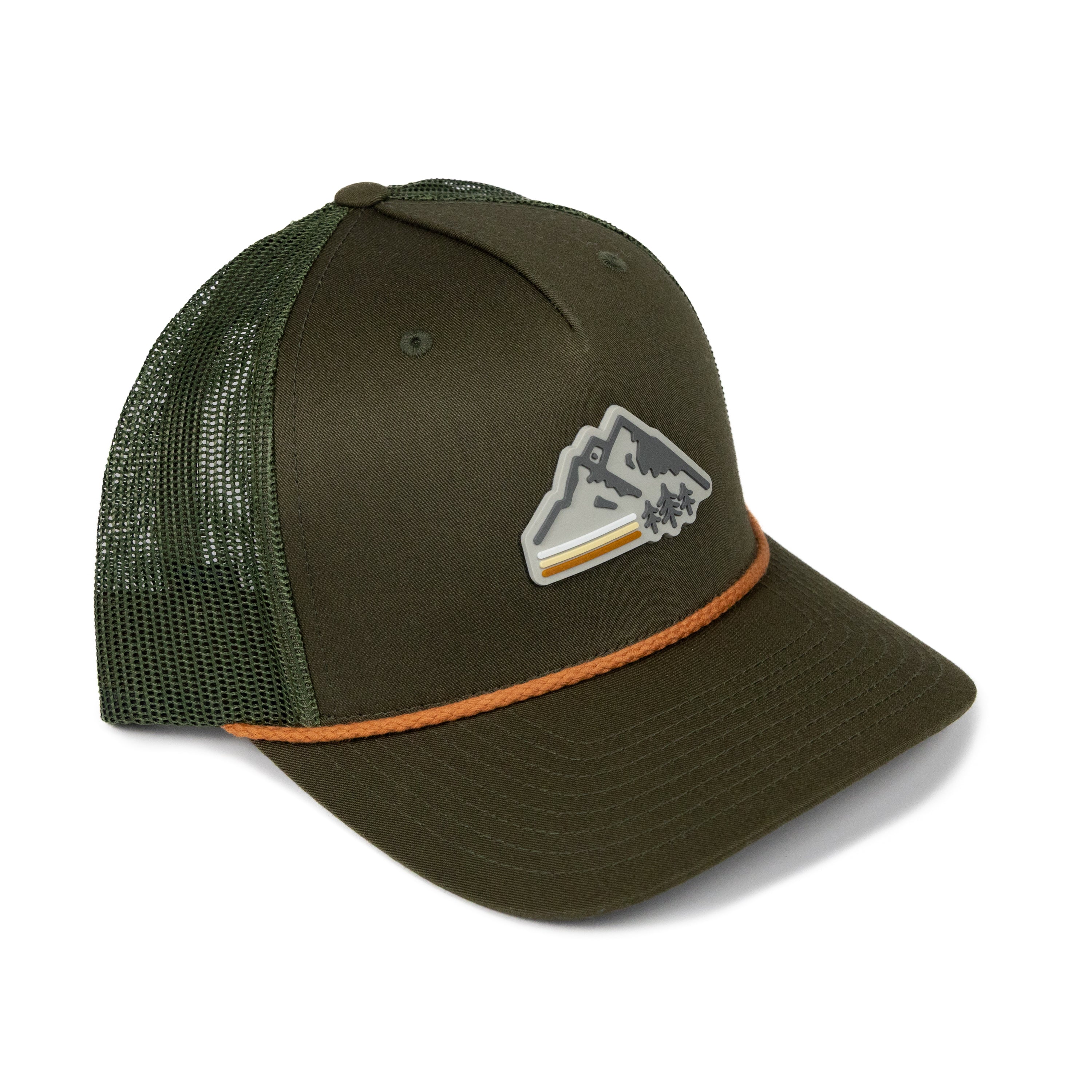 Retro Mountain Rope Trucker Hat