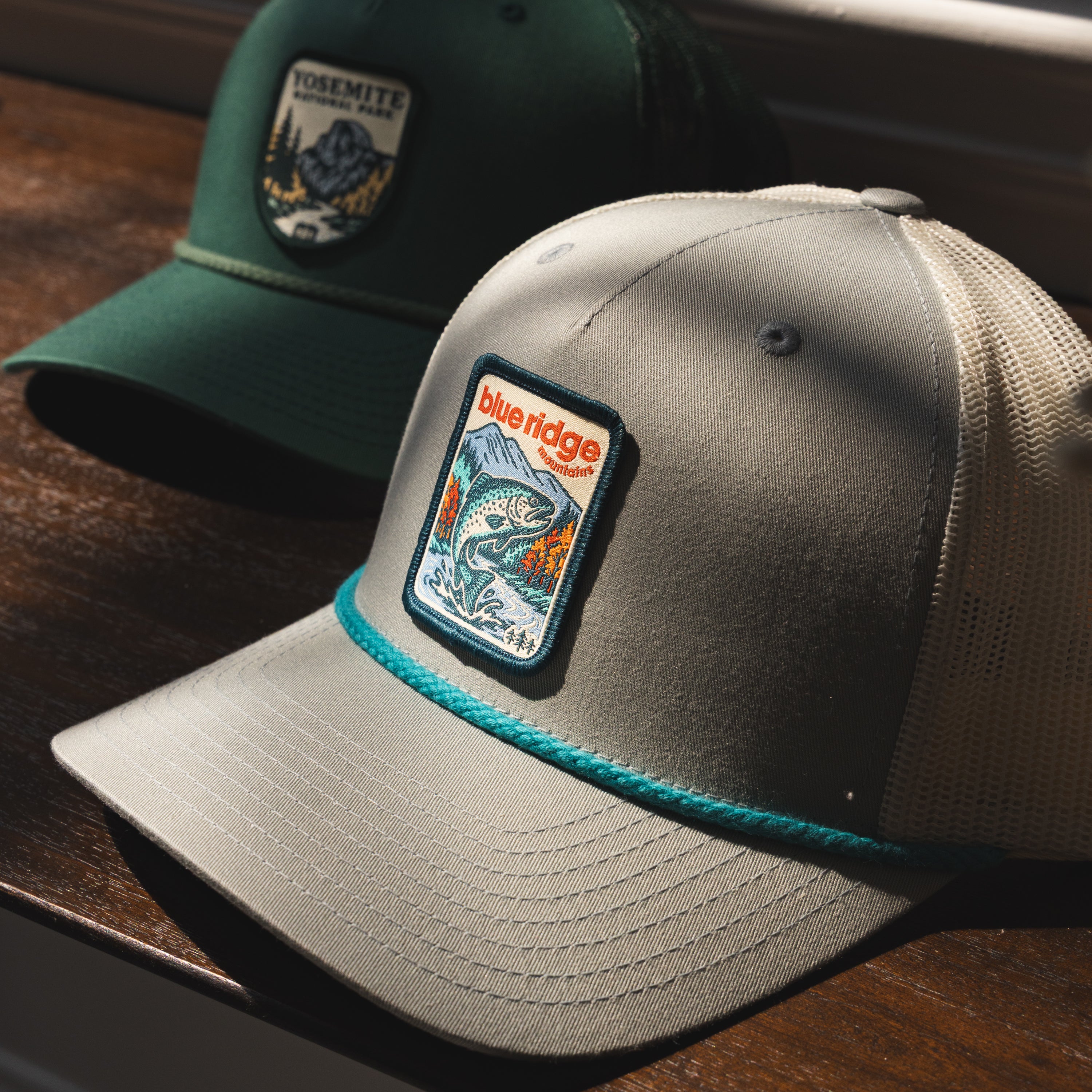Blue Ridge Mountains Rope Trucker Hat