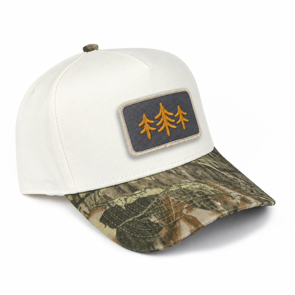 TriPine Patch High-Profile Hat - Natural/ Tree Camo
