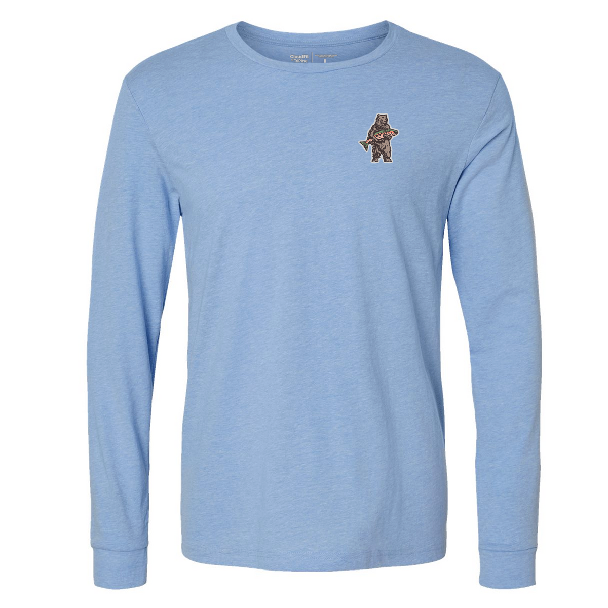Catchin' Biggins CloudFit Long Sleeve - Heather Sky Blue