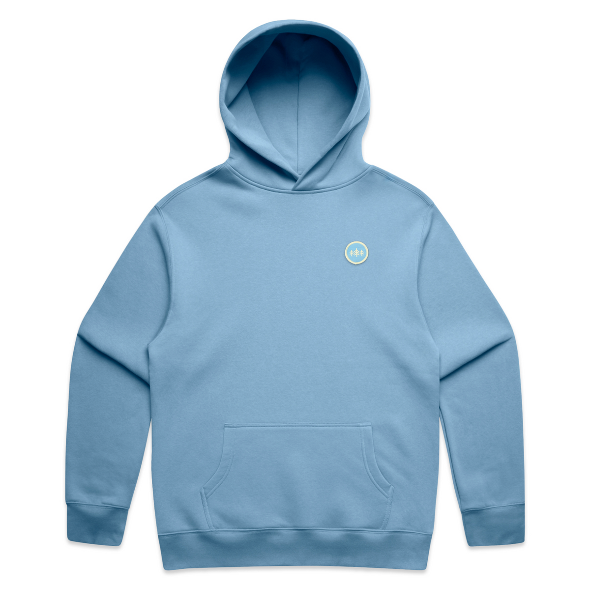Coin Patch Heavyweight Relaxed CloudFit Hoodie - Open Sky Blue