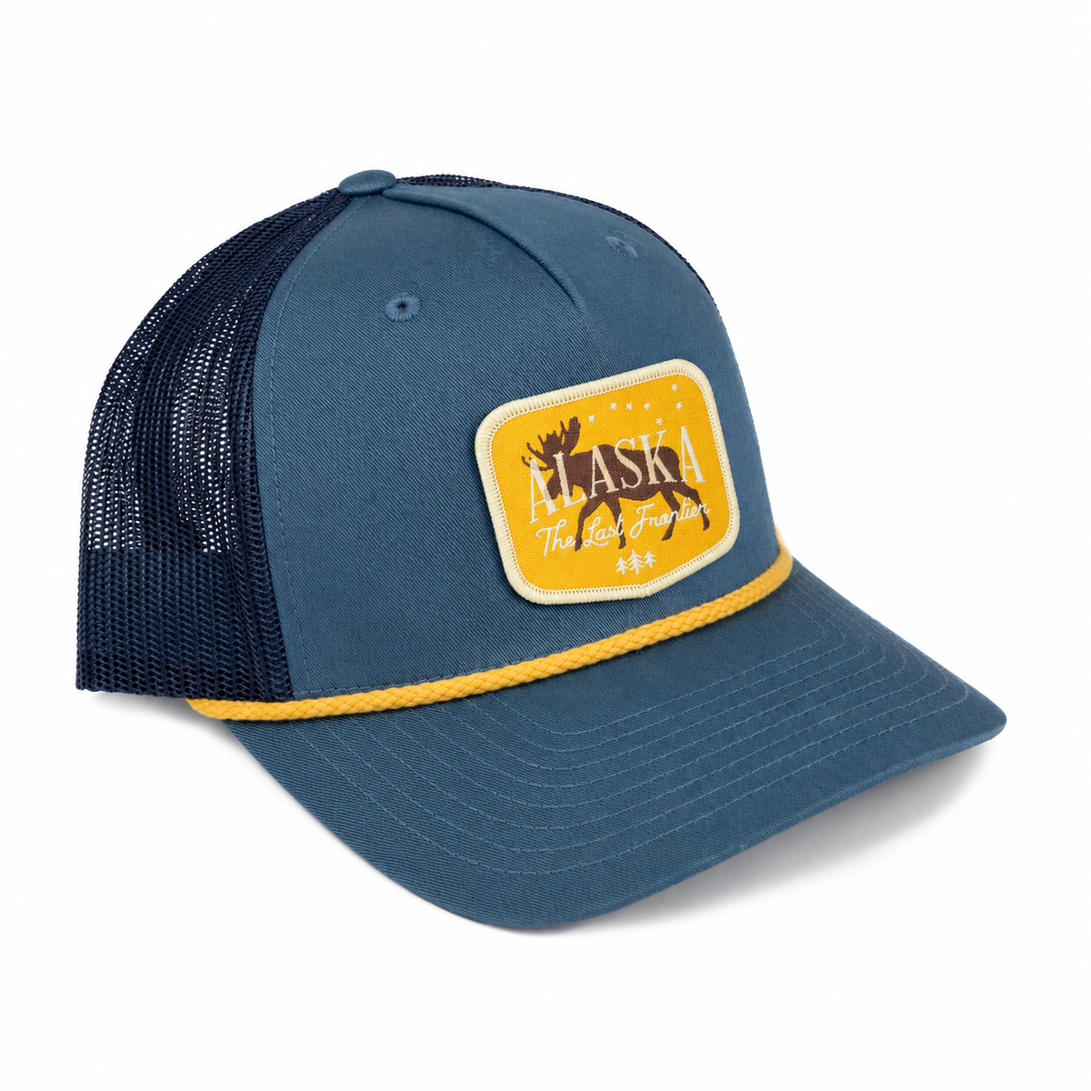Alaska Rope Trucker Hat - Pale Navy/ Navy/ Golden Wheat