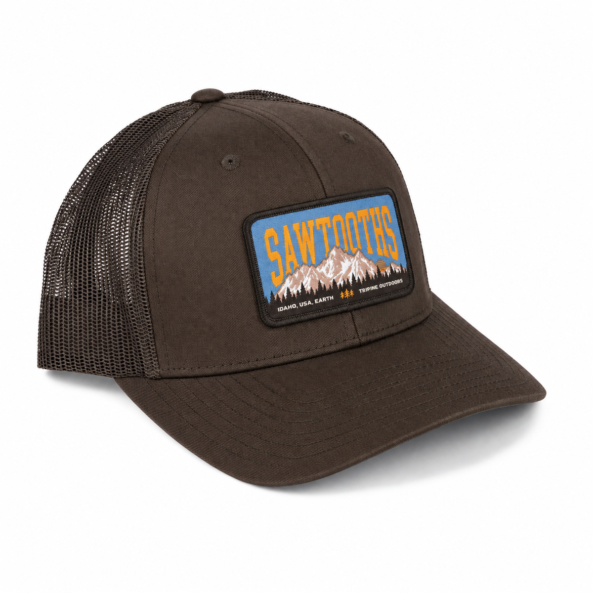 Sawtooths Trucker Hat - Coffee