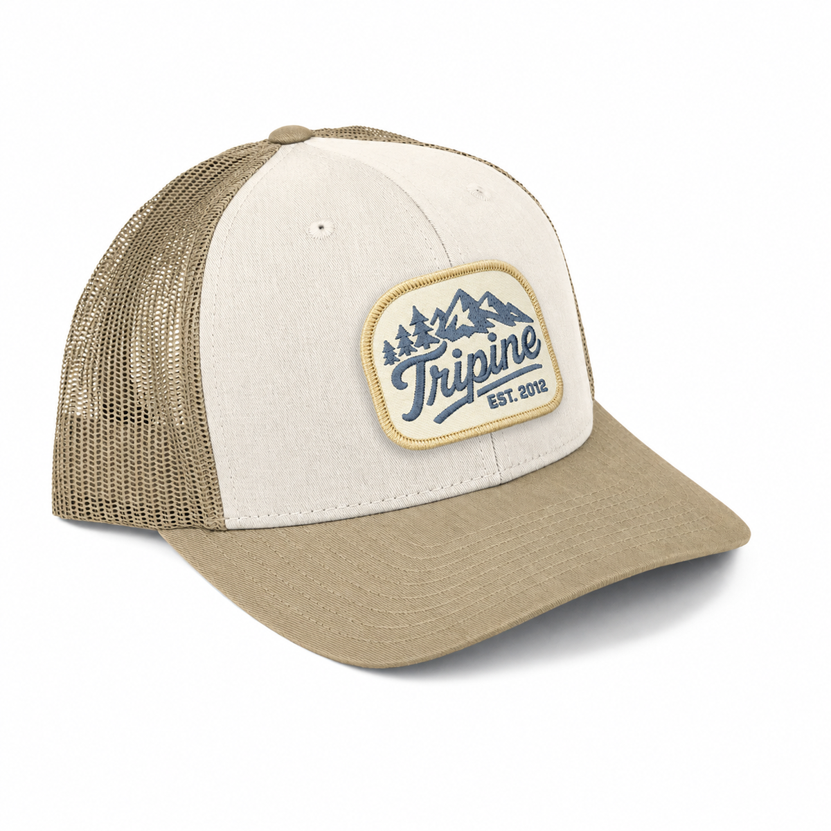 Script Trucker Hat - Cream/ Khaki/ Khaki