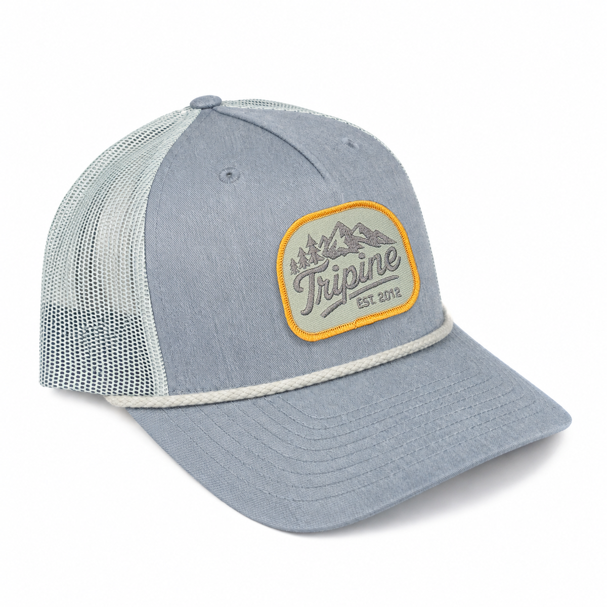 Script Rope Trucker Hat - Heather Gray/ Quarry