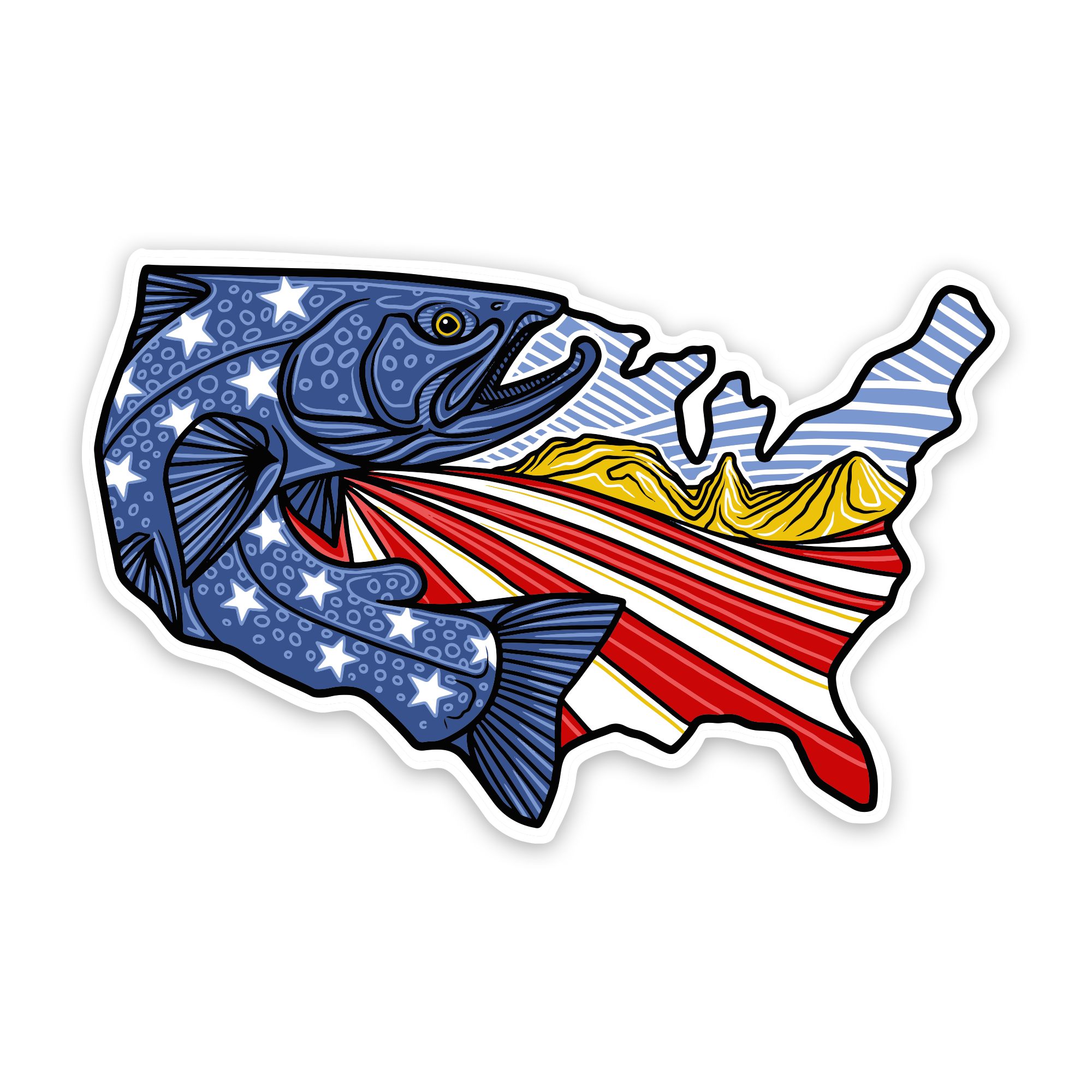 Flag Trout - Sticker