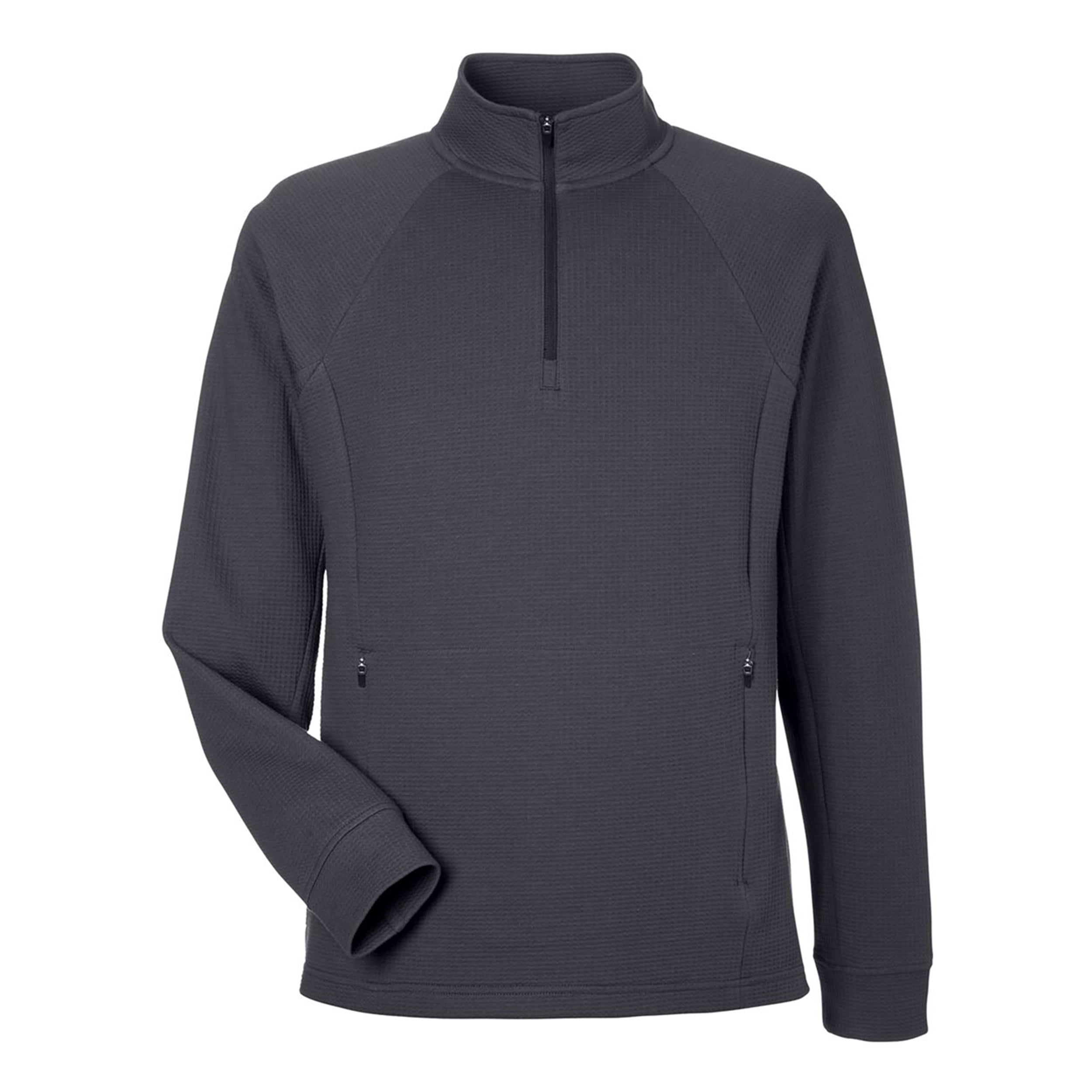 Premium Waffle-Knit Quarter-Zip Pullover