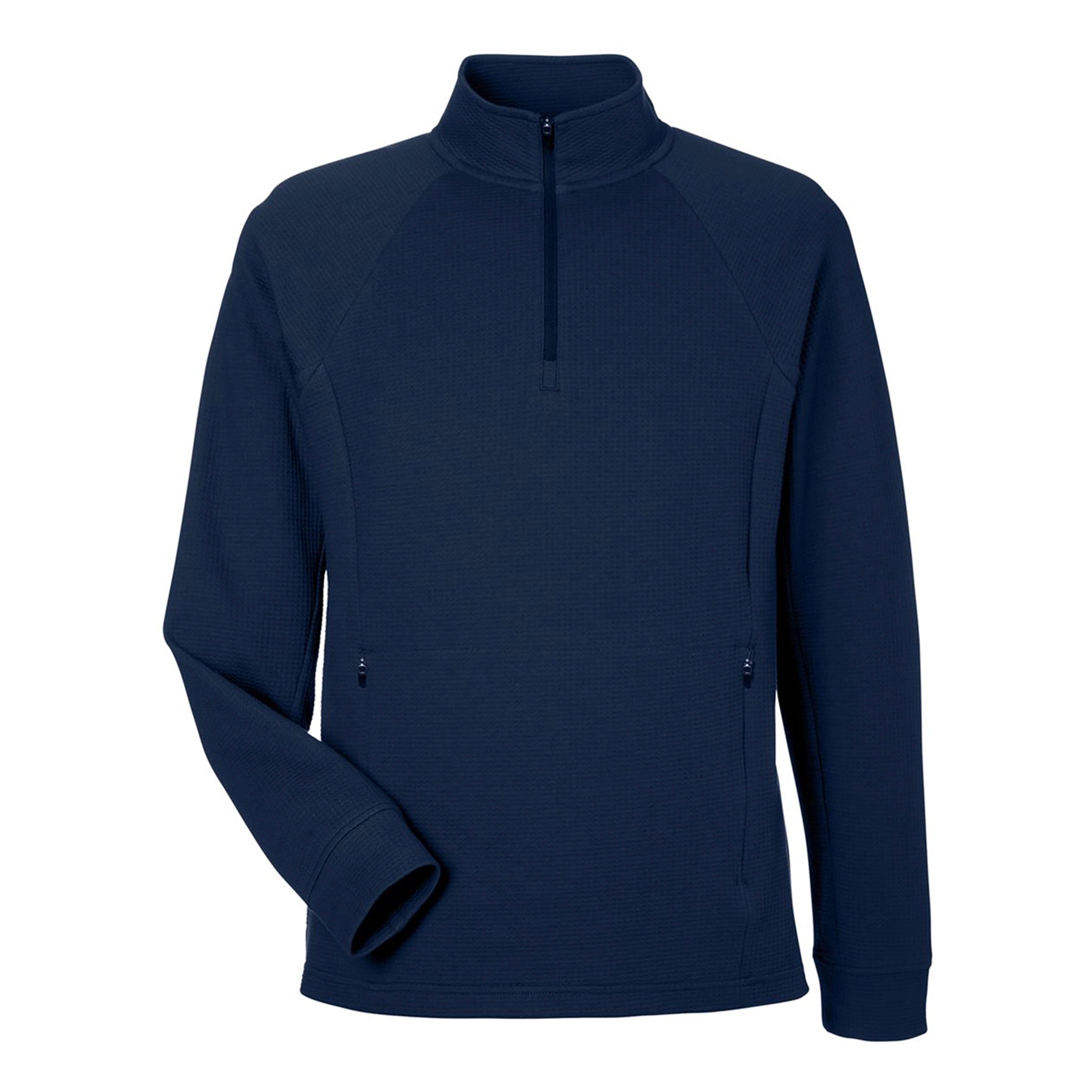 Premium Waffle-Knit Quarter-Zip Pullover