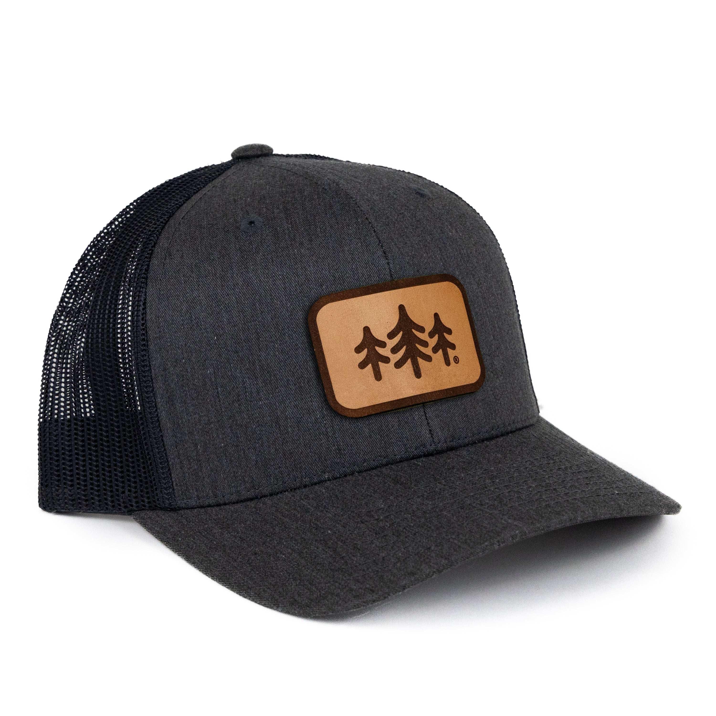 TriPine Leather Patch Trucker Hat