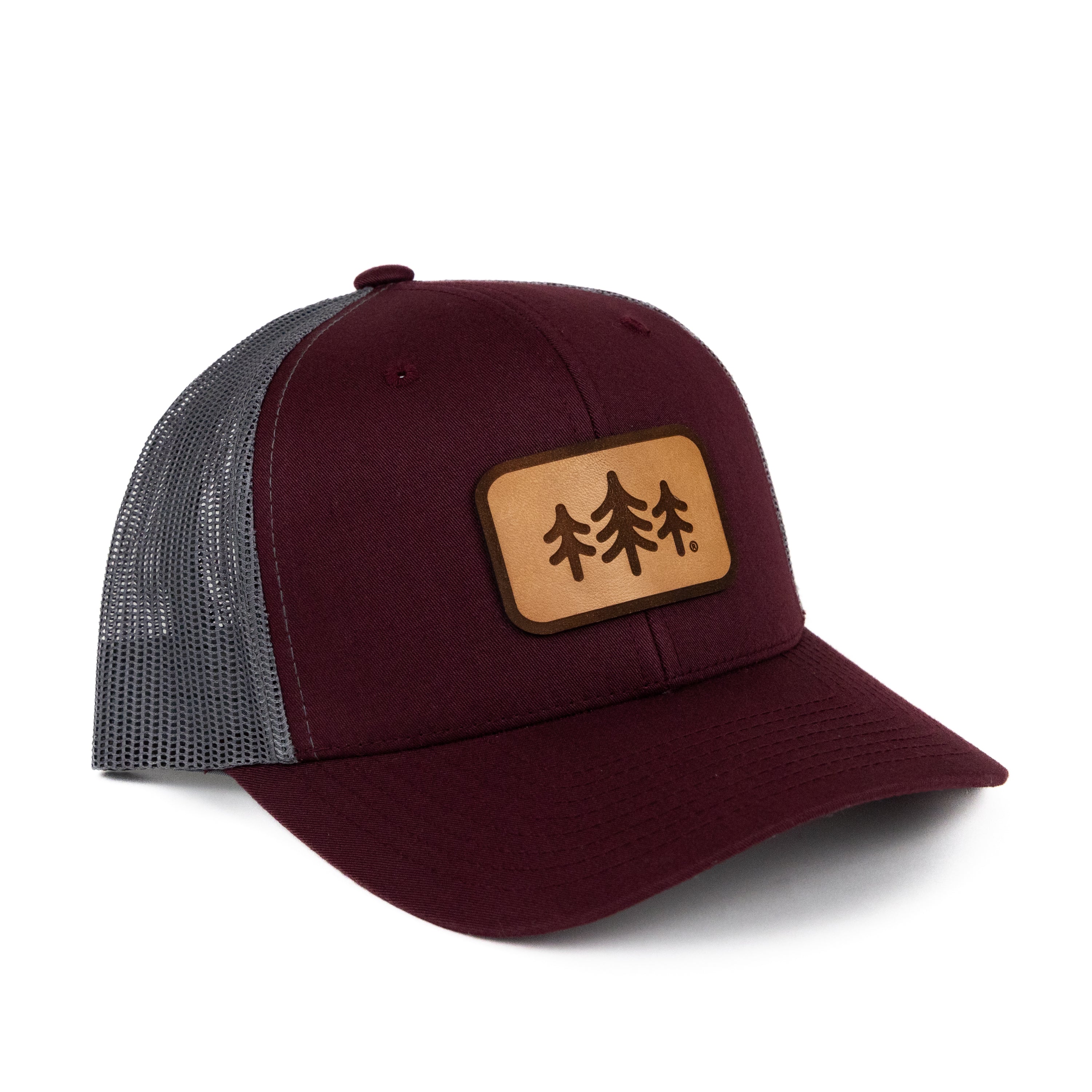 TriPine Leather Patch Trucker Hat