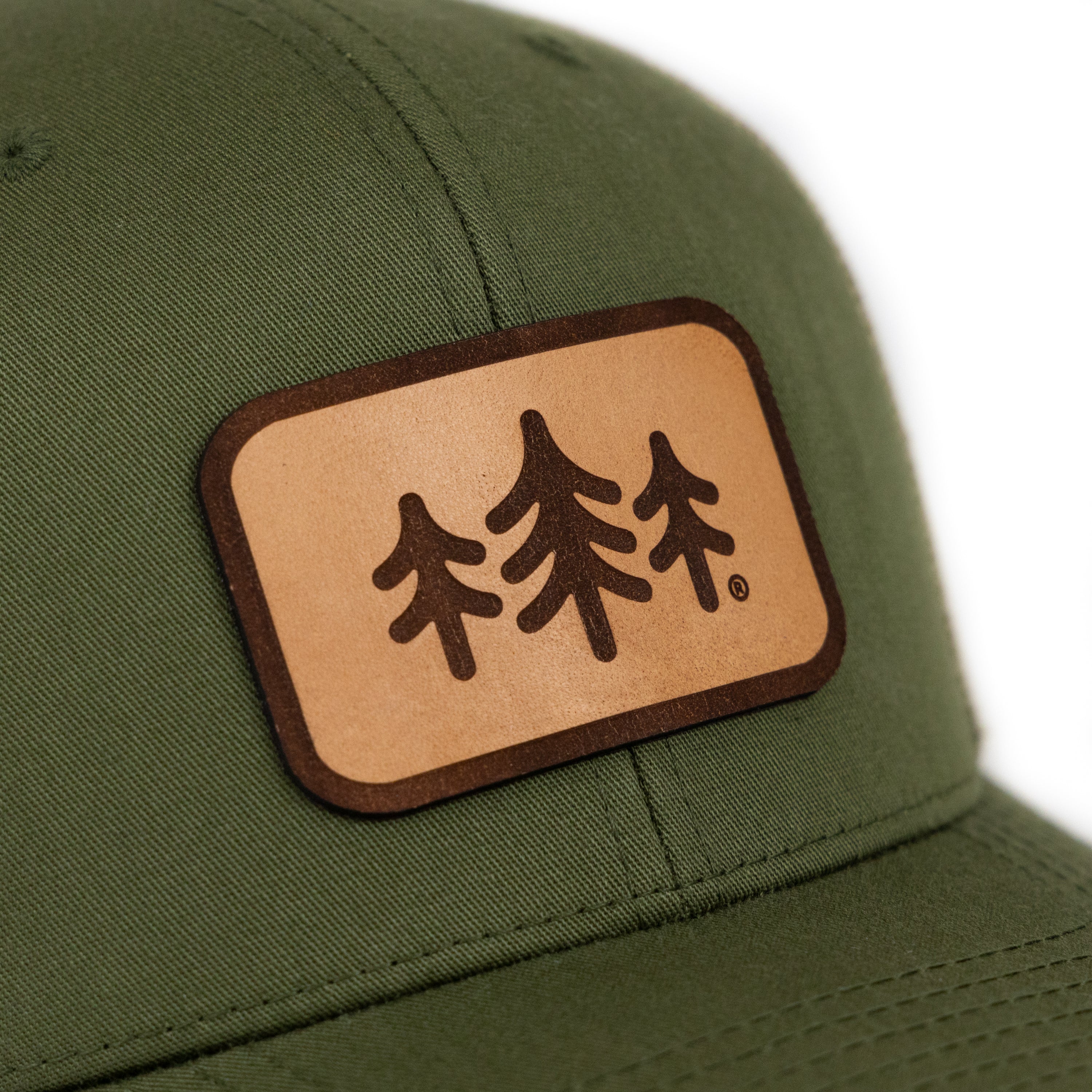 TriPine Leather Patch Trucker Hat