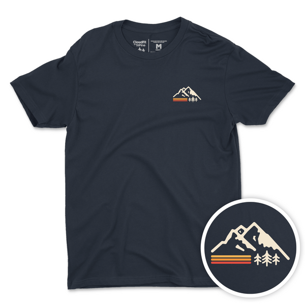 Retro Mountain CloudFit Tee