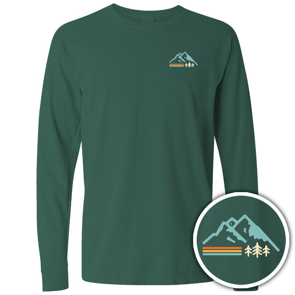 Retro Mountain Garment Dyed Long Sleeve