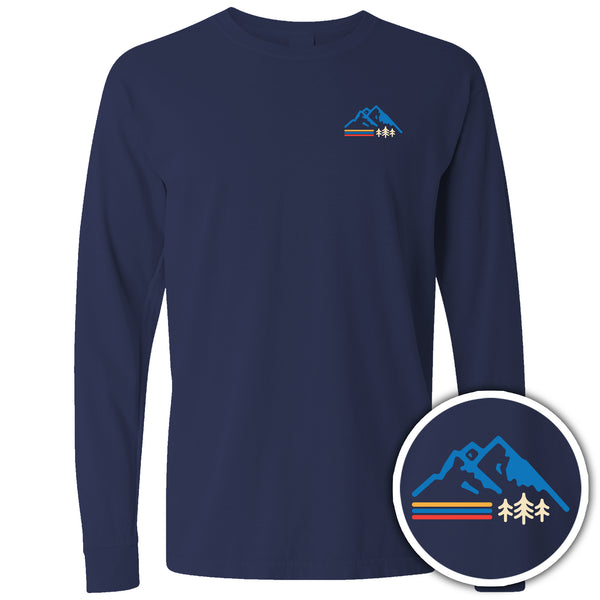 Retro Mountain Garment Dyed Long Sleeve