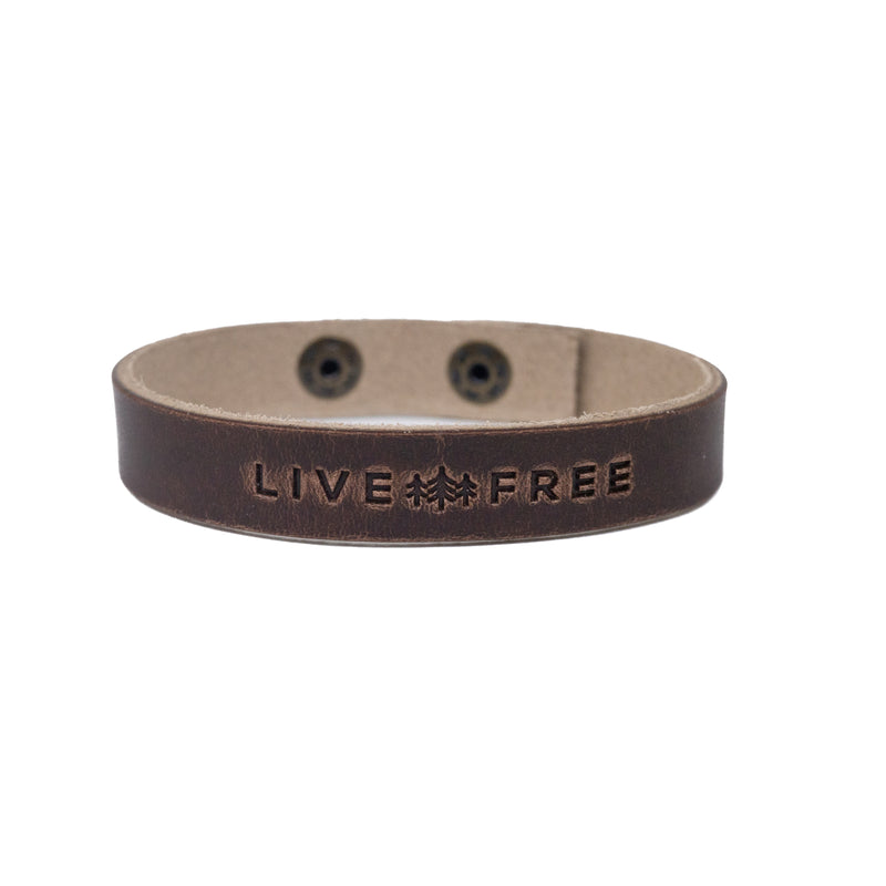 Live Free Leather Band